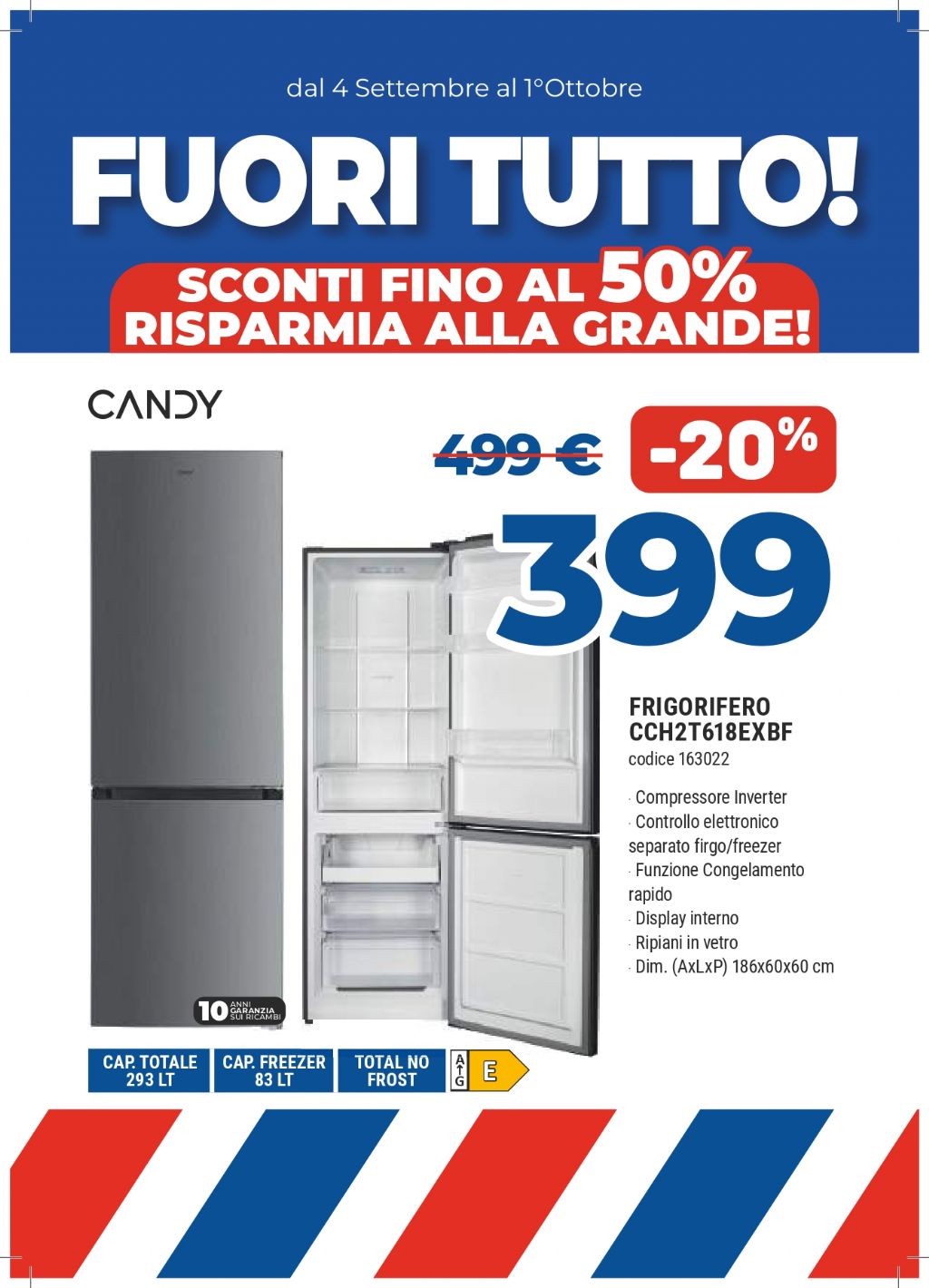 FRIGO CANDY CCH2T618EXBF